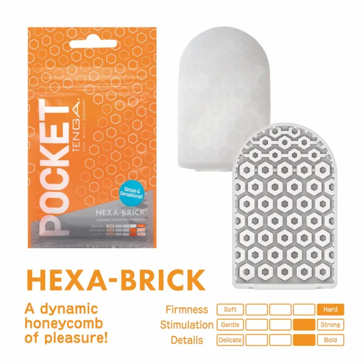 Tenga Pocket Masturbator Sleeve Hexa Brick Tenga Pocket Masturbator Sleeve Hexa Brick