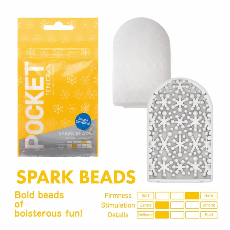 Tenga Pocket Masturbator Sleeve Spark Beads Tenga Pocket Masturbator Sleeve Spark Beads