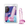 6 in. Crystalline Realistic Dildo with Balls Rose