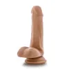 6 in. Realistic Triple Density Posable Dildo with Balls Tan 6 in. Realistic Triple Density Posable Dildo with Balls Tan
