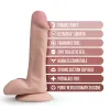 6.5 Inch Posable Silicone Dildo with Balls Beige