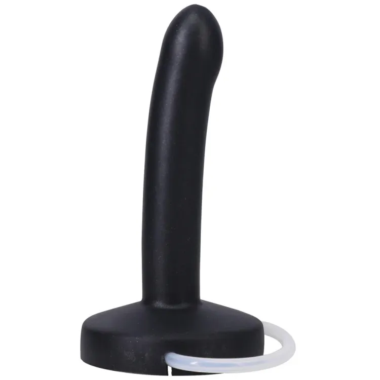 6 in. POP Slim Squirting Strap-On Dildo Black 6 in. POP Slim Squirting Strap-On Dildo Black