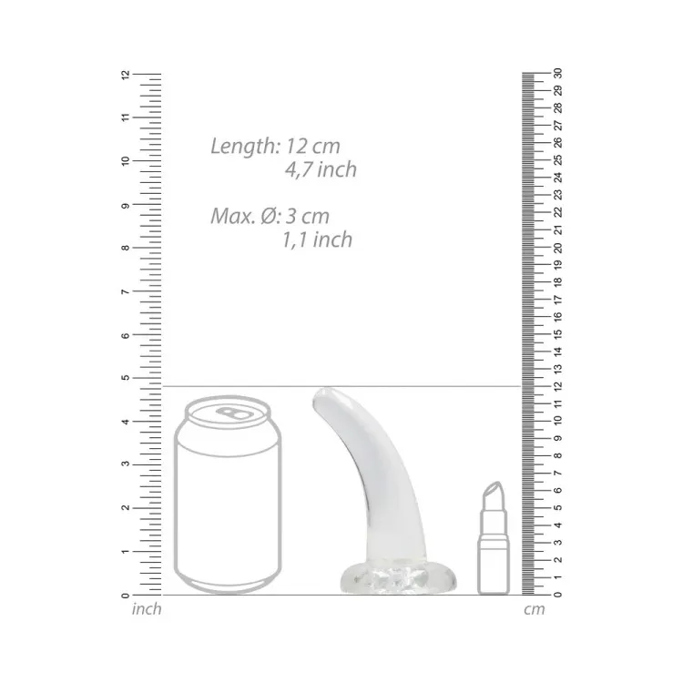 5 in. Clear Curved Non-Realistic Dildo 5 in. Clear Curved Non-Realistic Dildo