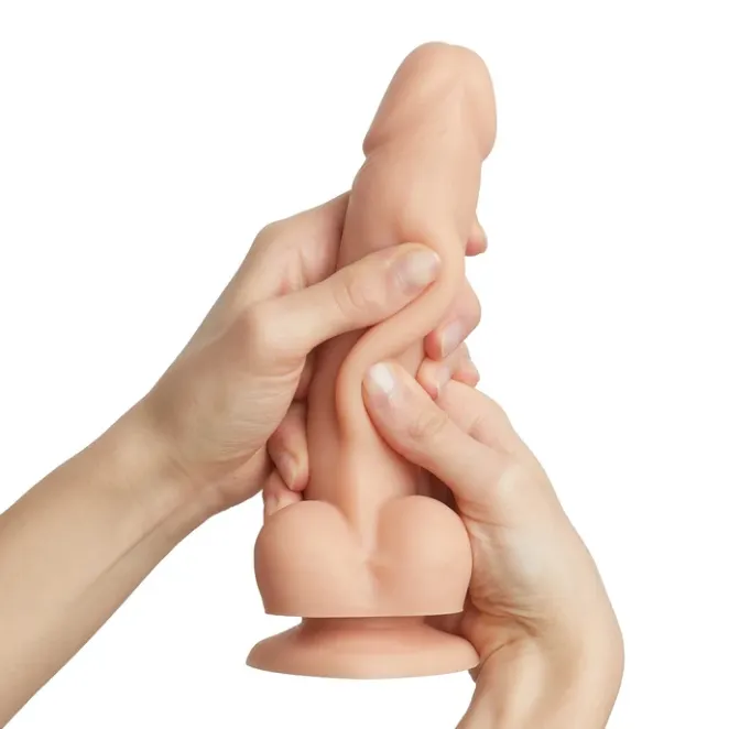 6 Inch Strap-On-Me Classic Dual-Density Dildo with Moving Foreskin