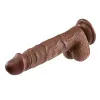 8 in. Realistic Dildo with Balls Brown