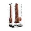 8 in. Realistic Dildo with Balls Brown