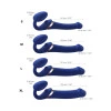 Strap-On-Me Multi Orgasm Bendable Vibrating Strapless Strap-On with Remote Blue M