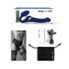 Strap-On-Me Multi Orgasm Bendable Vibrating Strapless Strap-On with Remote Blue M