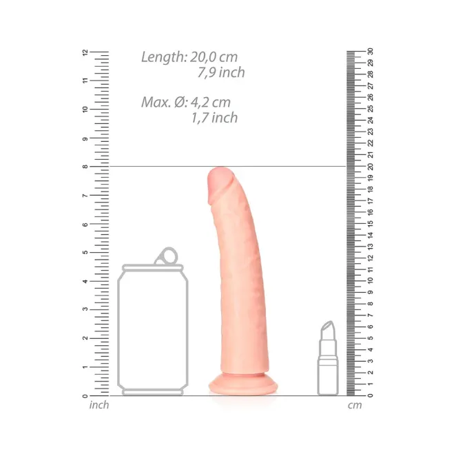 7 Inch RealRock Ultra Realistic Suction Cup Dildo Biege