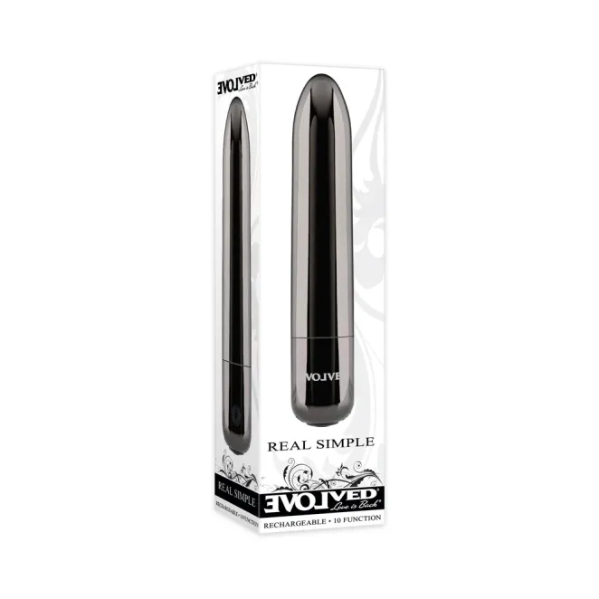 Bullet Vibrator with 10 Functions Black Chrome
