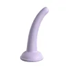 5 Inch Platinum Silicone Dildo with Suction Cup Purple