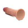 7 Inch Dual Density Realistic Silicone Dildo with Suction Cup Beige