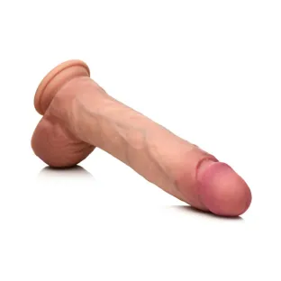 10 Inch Realistic Silicone Dildo with Balls Beige