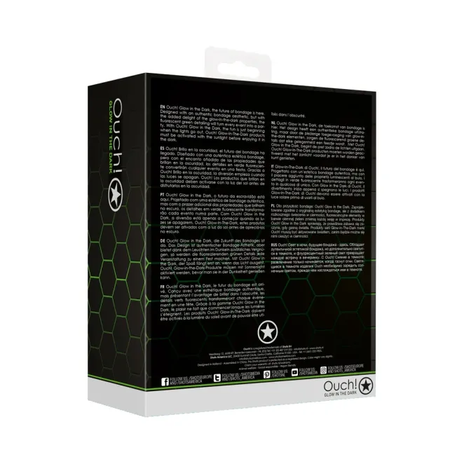 Glow in the Dark Thigh Strap-On Harness with 5 inch Dildo Green