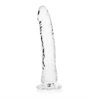 8 Inch RealRock Clear Suction Cup Dildo