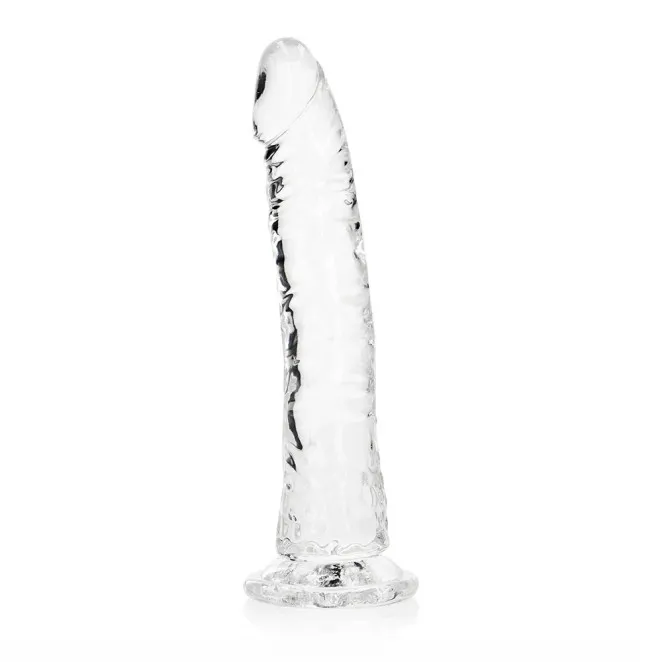 8 Inch RealRock Clear Suction Cup Dildo