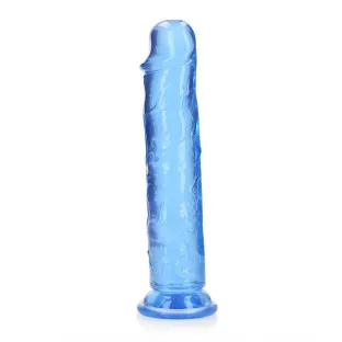 10 Inch RealRock Clear Suction Cup Dildo Blue