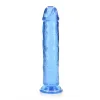 10 Inch RealRock Clear Suction Cup Dildo Blue