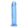 10 Inch RealRock Clear Suction Cup Dildo Blue