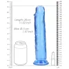 10 Inch RealRock Clear Suction Cup Dildo Blue