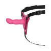 Stardust Switch Hitter Silicone Strap-On Dildo with Harness 5 in. Pink Stardust Switch Hitter Silicone Strap-On Dildo with Harness 5 in. Pink