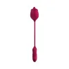 Thrusting Bullet & Flicking Tongue Rose Vibrator