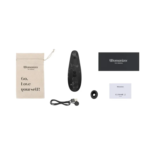 Womanizer Marilyn Monroe Pleasure Air Clitoral Stimulator Black Marble