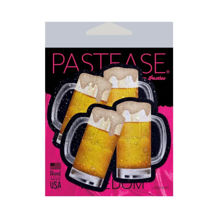 Pastease Clinking Beer Mug Nipple Pasties (84055) by Pastease | Pasties | SlipDix.com Pastease Clinking Beer Mug Nipple Pasties (84055) | SlipDix.com
