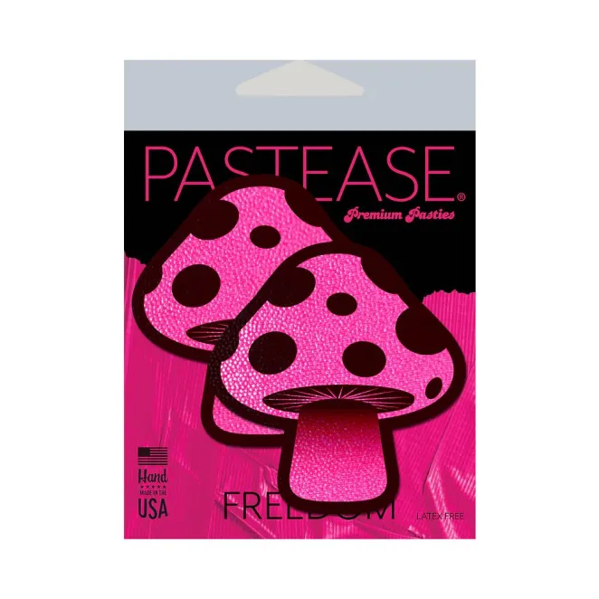 Pastease Mushroom: Neon Pink Shroom Nipple Pasties (84093) | SlipDix.com