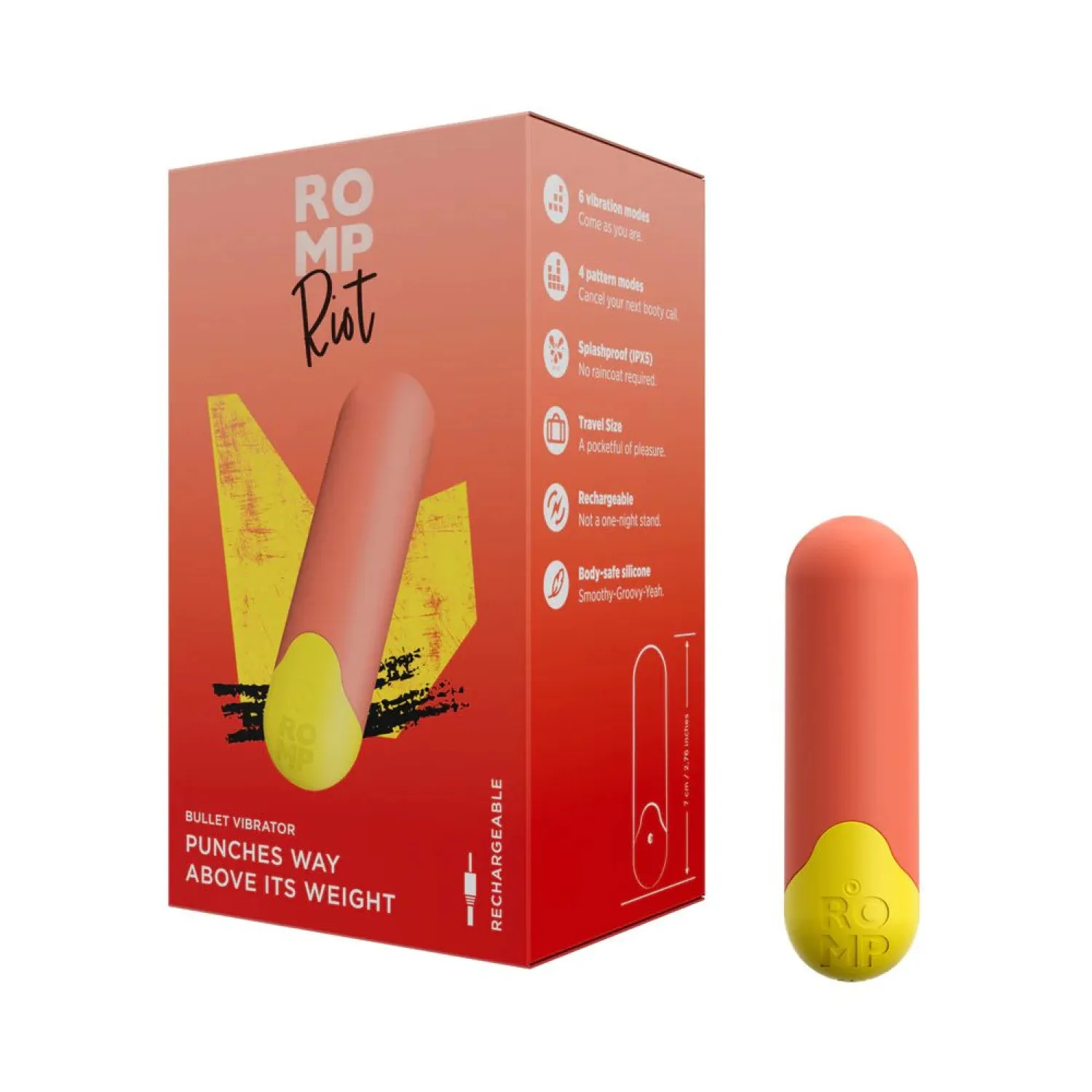 ROMP Riot Bullet Vibrator Orange