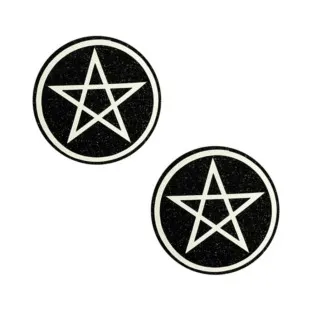 Neva Nude Pasty Wicca Black Glitter