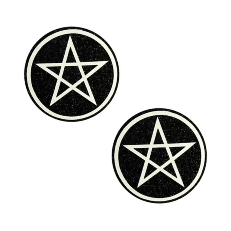 Neva Nude Pasty Wicca Black Glitter (84150) by Neva Nude LLC | Pasties | SlipDix.com Neva Nude Pasty Wicca Black Glitter (84150) | SlipDix.com