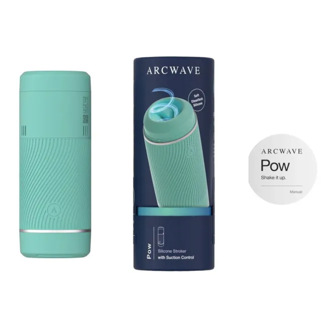 Arcwave Pow Silicone Dual-Entrance Suction Control Male Masturbator Mint