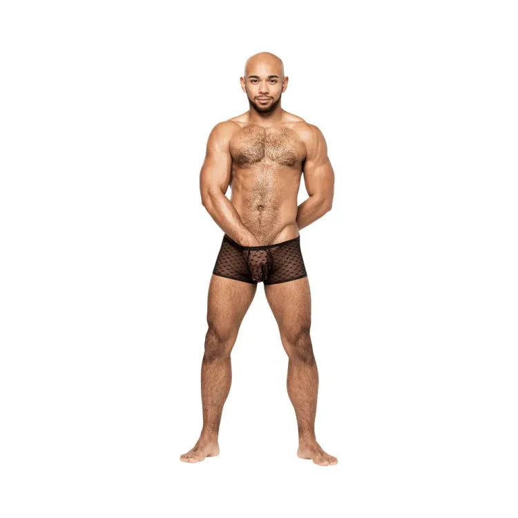 Male Power Heart Breaker Mini Boxer Short Black (84615) | SlipDix.com