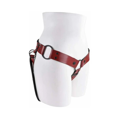 Sportsheets Saffron Monte Adjustable Strap-On Harness Red