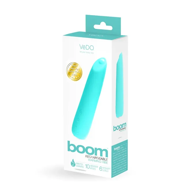 VeDO Boom Warming Silicone Slimline Vibrator Turquoise
