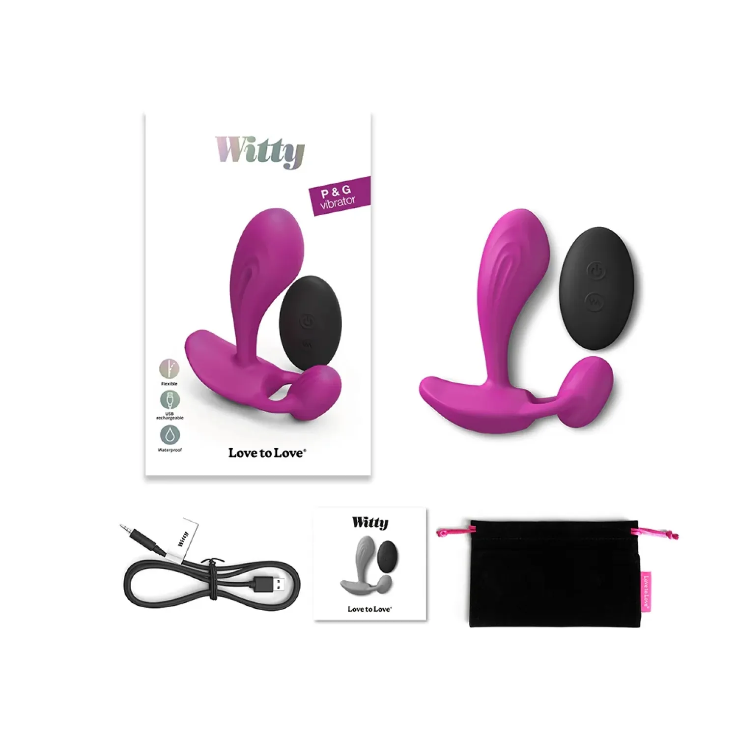 Witty Remote-Controlled P-Spot & G-Spot Dual Stim Vibrator