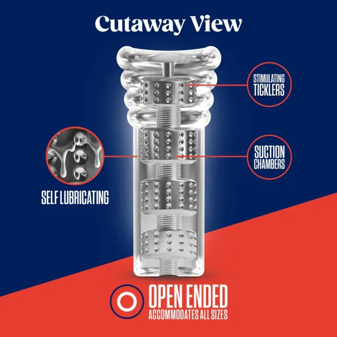 RIZE! Luz G.I.T.D. Self-Lubricating Stroker Clear