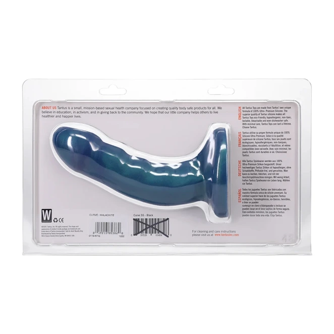 6.5 Inch Tantus Curve Silicone Dildo Malachite