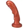 7 Inch Magma Textured Fantasy Silicone Dildo – Copper
