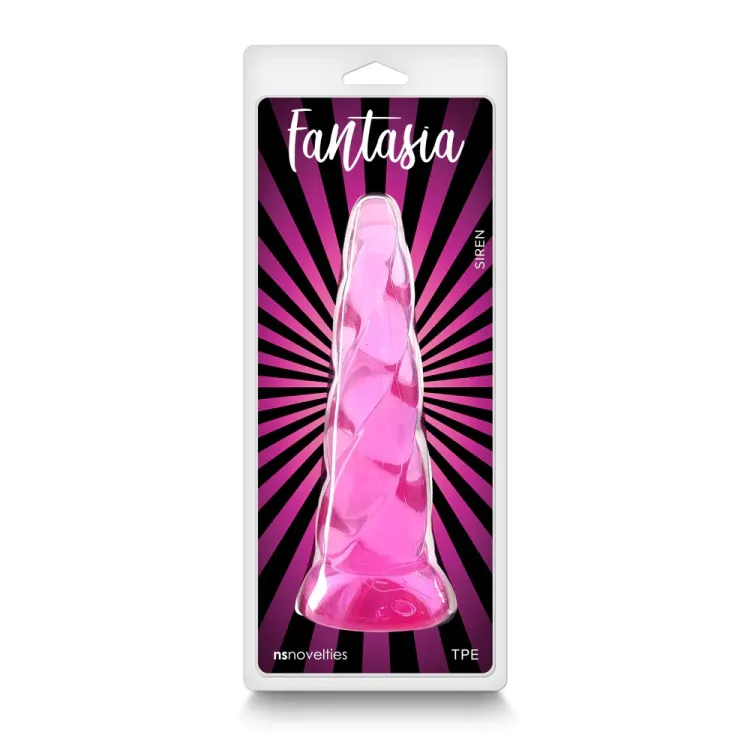 7.5 in. Fantasia Siren Non-Realistic Spiral Dildo Pink 7.5 in. Fantasia Siren Non-Realistic Spiral Dildo Pink