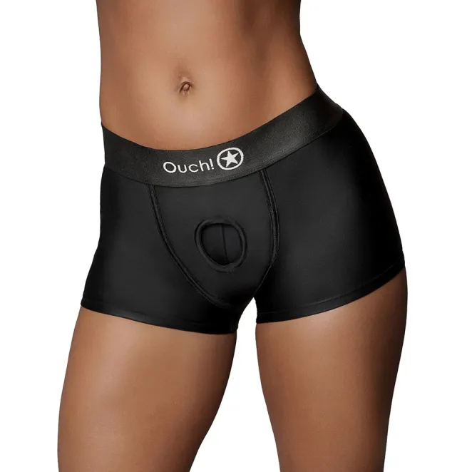 Vibrating Strap-on Boxer Black