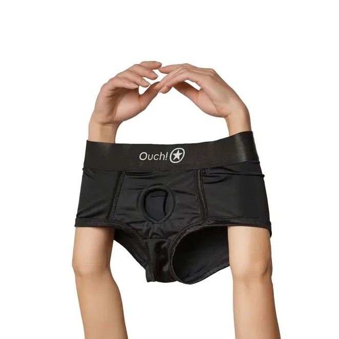Vibrating Strap-on Boxer Black
