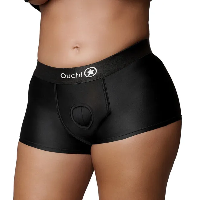 Vibrating Strap-on Boxer Black