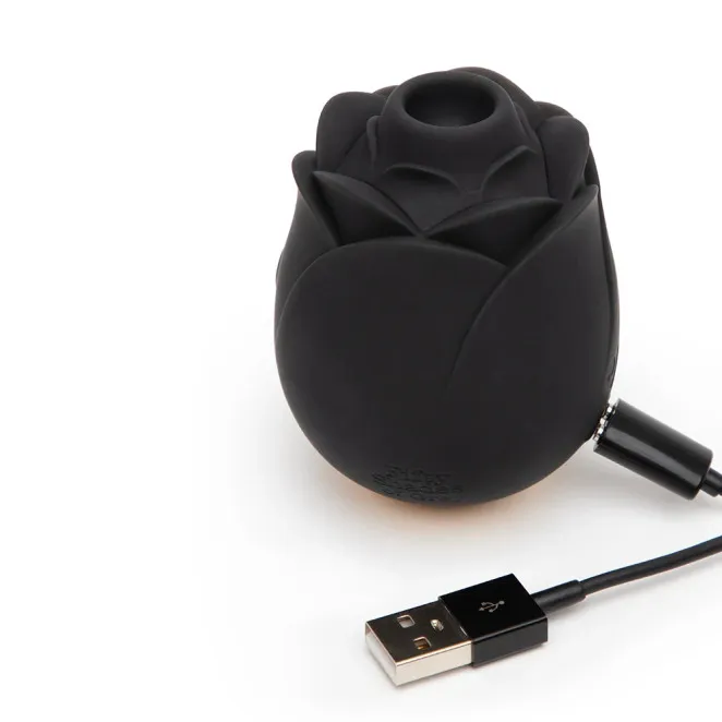 Fifty Shades of Grey Black Rose Silicone Clitoral Suction Stimulator