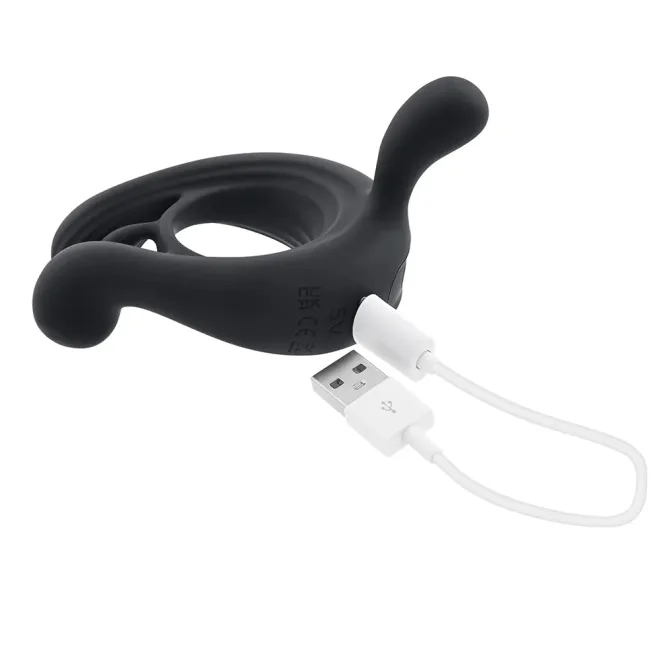 Playboy Triple Play Remote-Controlled Vibrating Cock Ring with Clit Stimulator