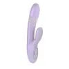 Playboy Bumping Bunny Thrusting Warming Silicone Dual Stim Vibrator Opal