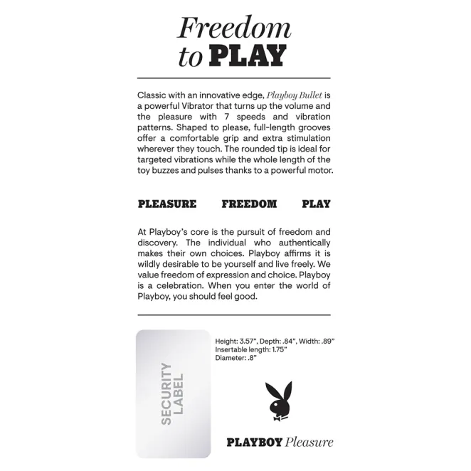 Playboy Silicone Bullet Vibrator Wild Aster