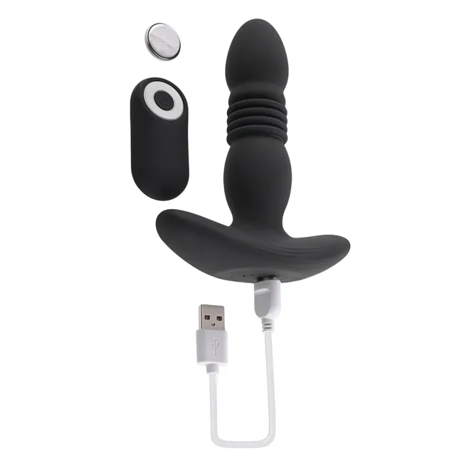 Playboy Trust The Thrust Remote-Controlled Thrusting Vibrating Silicone Butt Plug