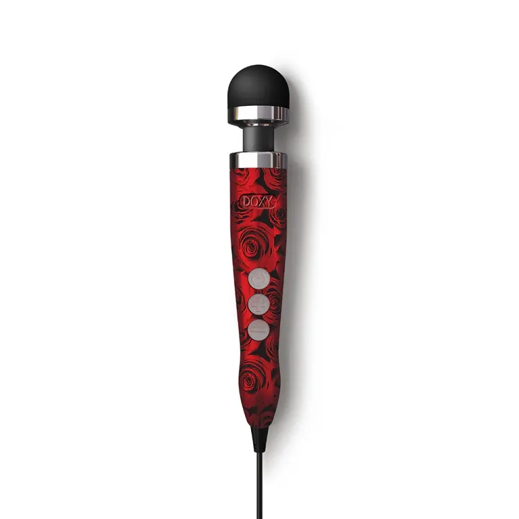 Doxy Die Cast 3 Compact Wand Vibrator Roses Doxy Die Cast 3 Compact Wand Vibrator Roses